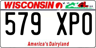 WI license plate 579XPO