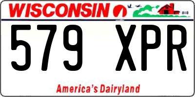WI license plate 579XPR