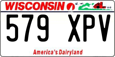 WI license plate 579XPV