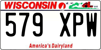 WI license plate 579XPW