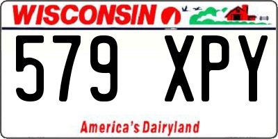 WI license plate 579XPY