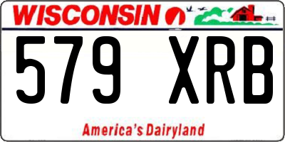 WI license plate 579XRB