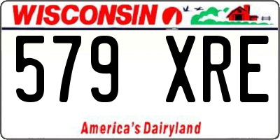 WI license plate 579XRE