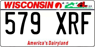 WI license plate 579XRF