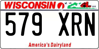WI license plate 579XRN