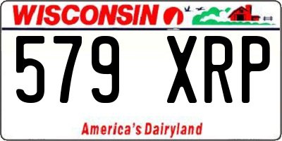 WI license plate 579XRP