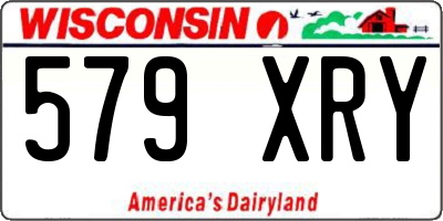 WI license plate 579XRY
