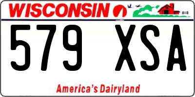 WI license plate 579XSA