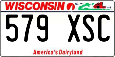 WI license plate 579XSC