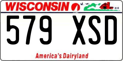 WI license plate 579XSD