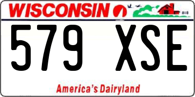 WI license plate 579XSE