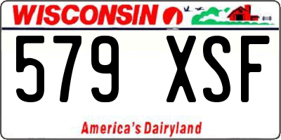 WI license plate 579XSF