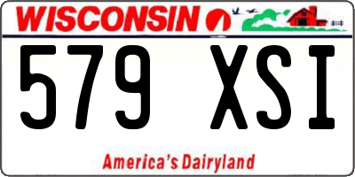 WI license plate 579XSI