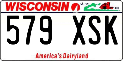 WI license plate 579XSK