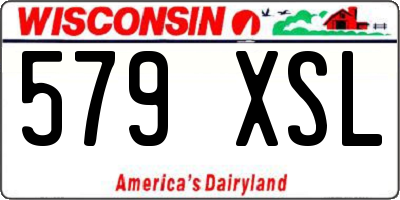 WI license plate 579XSL