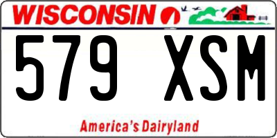 WI license plate 579XSM
