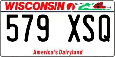 WI license plate 579XSQ