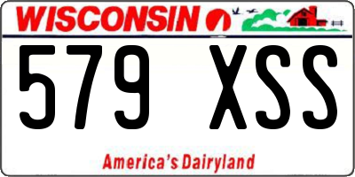 WI license plate 579XSS
