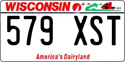 WI license plate 579XST