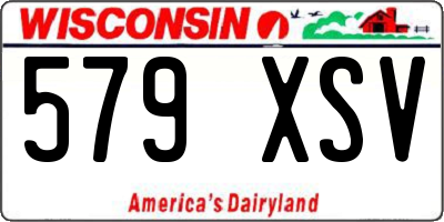 WI license plate 579XSV