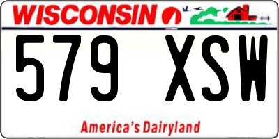 WI license plate 579XSW