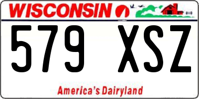 WI license plate 579XSZ