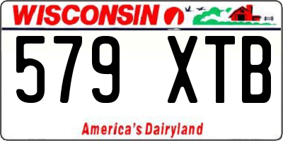 WI license plate 579XTB