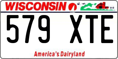 WI license plate 579XTE