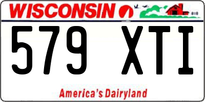 WI license plate 579XTI