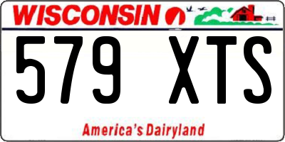 WI license plate 579XTS