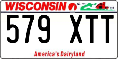 WI license plate 579XTT