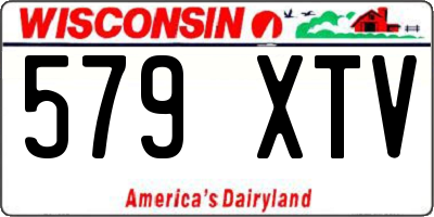 WI license plate 579XTV