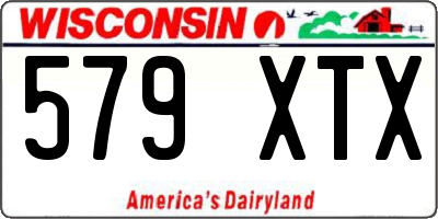 WI license plate 579XTX