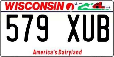 WI license plate 579XUB