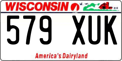 WI license plate 579XUK