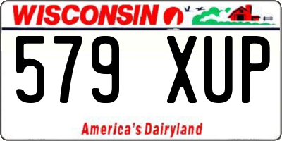 WI license plate 579XUP