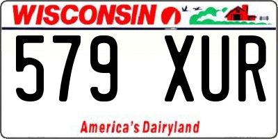 WI license plate 579XUR