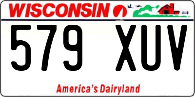 WI license plate 579XUV
