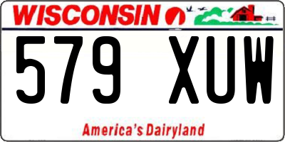 WI license plate 579XUW