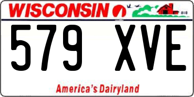 WI license plate 579XVE