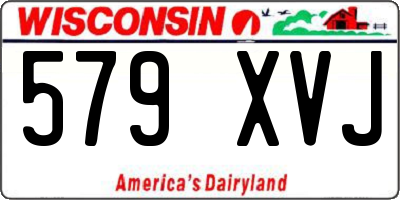 WI license plate 579XVJ