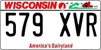 WI license plate 579XVR