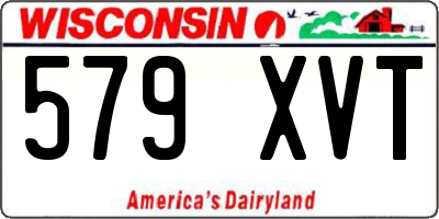 WI license plate 579XVT