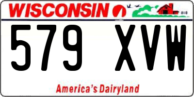 WI license plate 579XVW