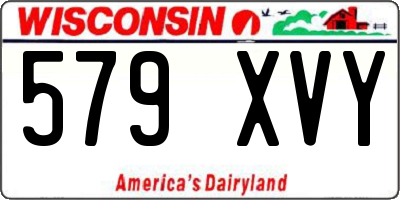 WI license plate 579XVY
