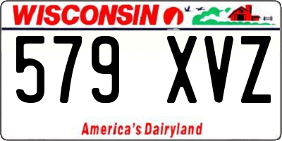 WI license plate 579XVZ