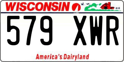 WI license plate 579XWR