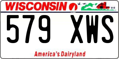 WI license plate 579XWS