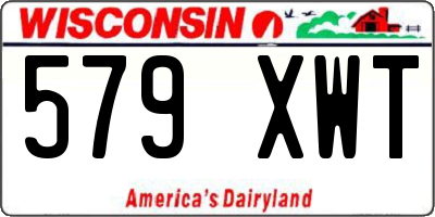WI license plate 579XWT