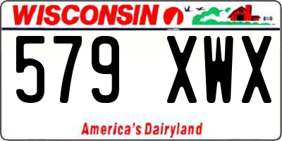 WI license plate 579XWX